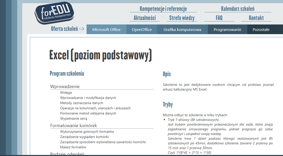 Szkolenie Excel Łódź
